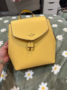 kate spade Yellow Saffiano Mini Backpack